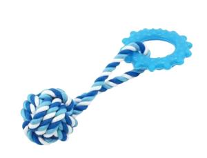 Игрушка текстиль Веревка Мяч с кольцом 22см/Китай