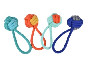 Игрушка WOGY д-собак канатная Мяч d=6.5см с петлей l=14см, микс арт.10922-0229 Код268096