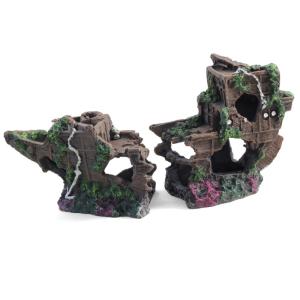 Грот смола Корабль 21,5*7*12см 1-1-Амма