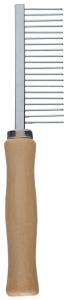         Расческа с деревянной ручкой Редкая 16,5х3см