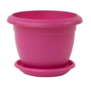 ТЕРРА кашпо 1л с поддоном сиреневый-40 Э