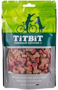 Лакомства д-собак Косточки мясные с индейкой  и ягненком 145г Тит Бит 1-36