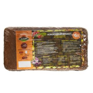 Кокосовый брикет  6л (0,5кг) торф 5-30-900