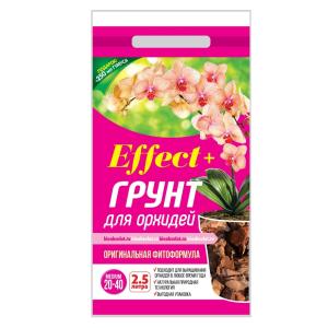 Грунт для орхидей 2,5л почвосмесь Эффект+ Медиум (размер 20-40мм) 5/10/500 БТ