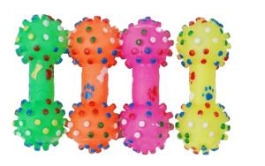 Игрушка резин Гантель с шипами 12*5см 1-1-Китай