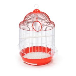 Клетка для птиц цветная 33х54 см (круглая, цветная, фигурная крыша)