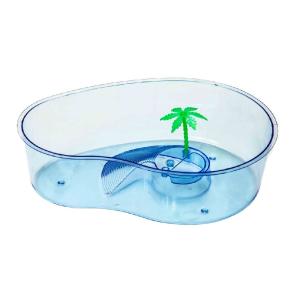 Черепашатник открытый из жесткого пластика с островком 32х23х9см