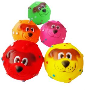 Игрушка резин Мяч Мордашка 7см/Китай