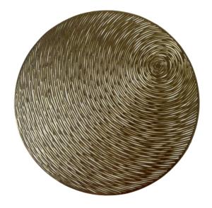Сервировочная салфетка ПВХ круглая 38 см Стелла золото