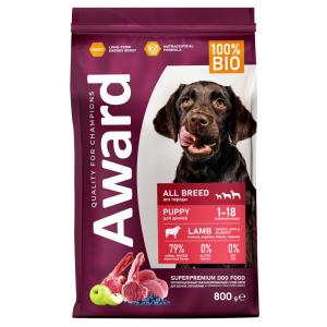 Сухой корм AWARD для щенков от 1 месяца, беременных и кормящих сук всех пород с ягненком и индейкой 