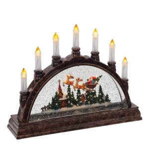 Подсвечник с подсветкой (3хАА не прилагаются), L33 W8 H25,5 см