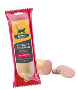 Лакомства д/кошек Колбаса вареная Филейная 100г Тит Бит 1/24