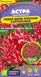 Астра Седая Дама Красная Карликовая пионовидная 0,05г Одн 30см (Сем Алт)