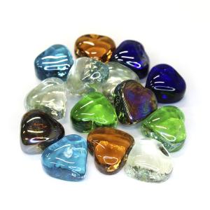 Грунт стеклянный плоский Сердечки цветной-ЗР 