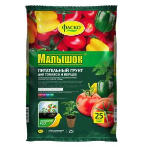 Грунт для томатов и перцев 25л Малышок 4/60 Фаско