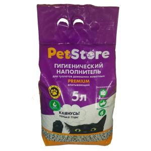 Наполнитель PET STORE (Пет Стор), глиняный впитывающий, 5л