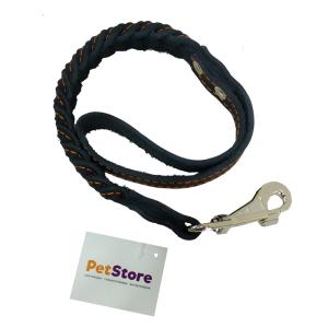 Водилка д-собак кожаная 15 мм с плетением косой-ВК-15-Ко