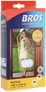 Сетка от комаров на магнитах 2,2х1,4м Брос- белая-на дверь-10