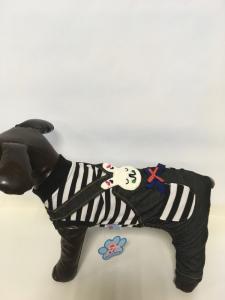 Комбинезон р-р M спинка 28-30см синяя полоска/ВК-491/Китай