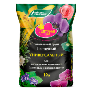 Грунт для цветов 10л Цветочный Рай 4/168 БХЗ
