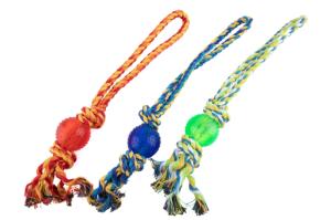 Игрушка WOGY д-собак 35х4см канатная с мячом микс арт.10922-8535 Код270866