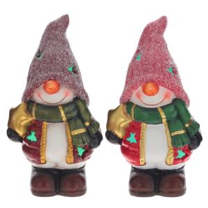 Фигурка декоративная Снеговик с подсветкой, L12 W9 H21 см, (2хLR44 не прил.), 2в.