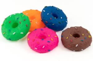 Игрушка-пищалка WOGY д-собак Пончик 8.5х3см, микс арт.2024-6397 Код273665