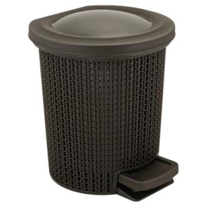 Ведро д-мусора 7л с педалью Ajur венге-8  ПлР