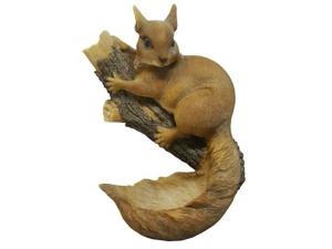 Белочка на ветке навесная кормушка L18 W12 H28 см