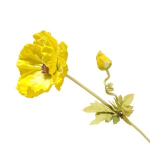 Искусственные цветы Мак желтый