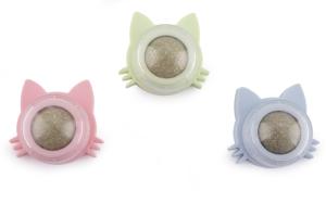 Игрушка пластик Кошечка с вращ.мят.шариком (лизунец) арт.10123-1910 1-1 ЧД