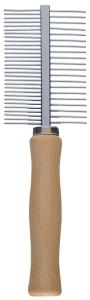         Расческа с деревянной ручкой Двусторонняя Частая-Редкая