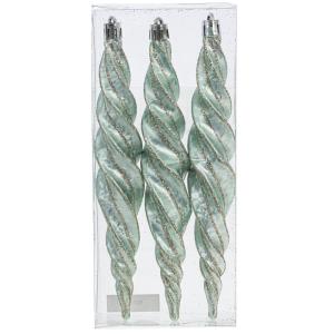 Декор подвесной Сосулька набор 3шт, L8 W3 H18 см