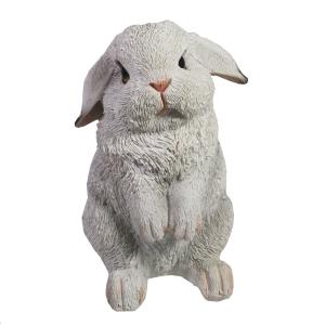 Зайка Шуня (белый) L12 W12 H19 см (ПОЛИСТОУН)