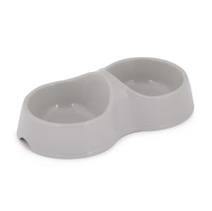 Миска пластик 0,2л двойная серый 1-34