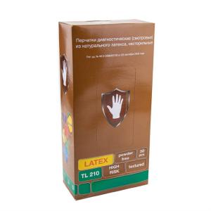 Перчатки латексные HIGH RISK "OptiLine" (17 гр) М 25пар