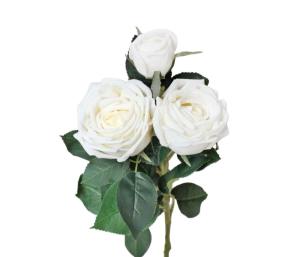 Искусственные цветы Роза из силикона h73см белая