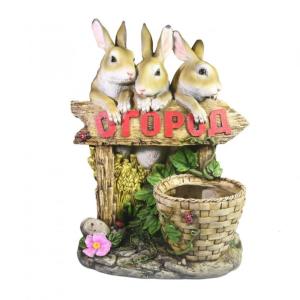 Кашпо Огород (коричневый) 21х17х29 см (ПОЛИСТОУН)