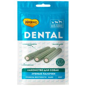 Лакомства д-собак Мнямс Dental Зубные палочки с хлорофиллом 100г