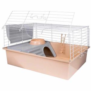 Клетка д-кроликов, морских свинок Роджер-1 58х40х34см разборн. (миска, кормушки) цвет. в ассорт. 1-1