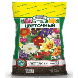 Грунт унив. д-цветов Цветочный 10л (на основе озерного сапропеля) 8-320 Гера 