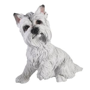 Фигура садовая Уайт Терьер L33W20H33 см см (ПОЛИСТОУН) 