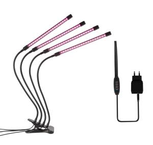 Фитолампа (светильник) светодиодный 4 головы+блок питания красно-синий спектр Фарлайт 1/20