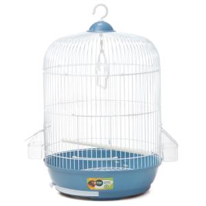 Клетка A9001 для птиц круглая, эмаль, сине-серая, d335х530мм, Triol