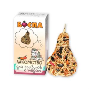 БОСПА лакомство для грызунов с медом 3 в 1 ГРУША