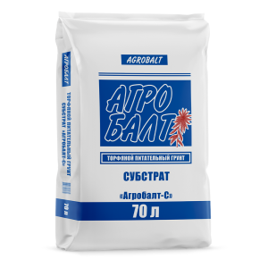 Субстрат на основе верхового торфа  70л (рН=5,5-6,2) фр.0-10мм (синий) 3/45 Агробалт
