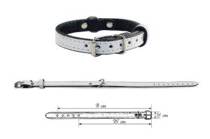 Ошейник кожаный 25-31смх14мм Брайт 2-х слойный 1-1
