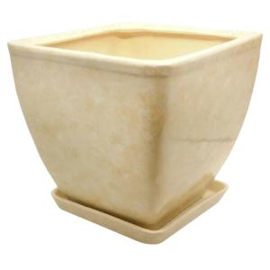 Парус 3 горшок с поддоном 11л d26,5см беж.