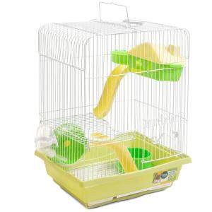 Клетка YD128 для мелких животных, эмаль, оливковая, 300х230х410мм                              