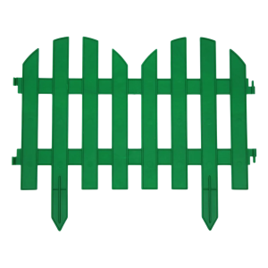 Заборчик декоративный,пластик, №2 (две горки), 28х300, зеленый